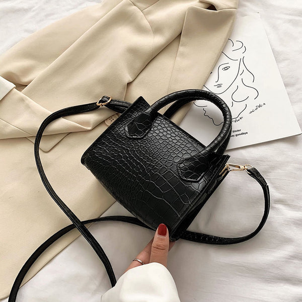 Classic Texture Vintage Alligator Leather Shoulder Bags Delicate Creative Design Women Pure Small Totes Crossbody Handbag