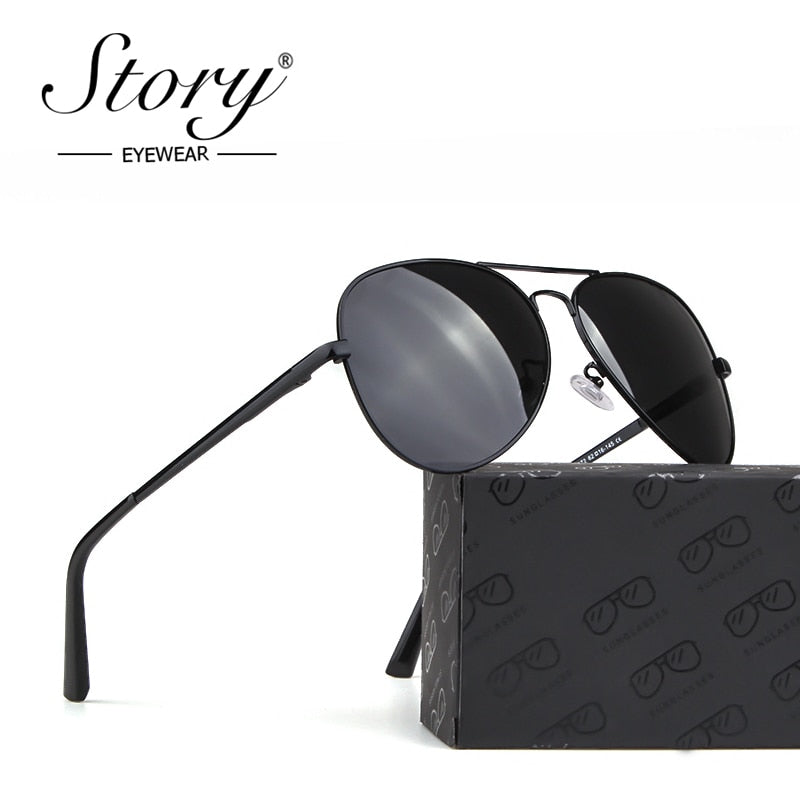 STORY retro oversized pilot sunglasses men 2019 luxury brand designer vintage big frame Polarized sun glass driver shades SZ6872