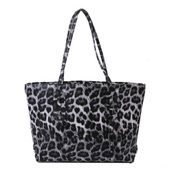 Women Retro Leopard Zebra Animal Printed Shoulder Bag Portable Large Capacity PU Leather Totes Casual Street Shopping Handbags