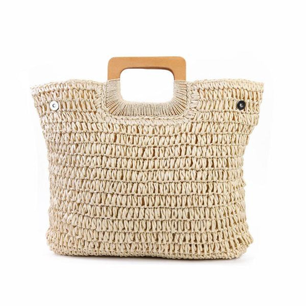 Handbag Vintage Bohemian Straw Bag for Women Summer Large Capacity Storage Beach Handbag Rattan Handmade Kintted Travel Bags