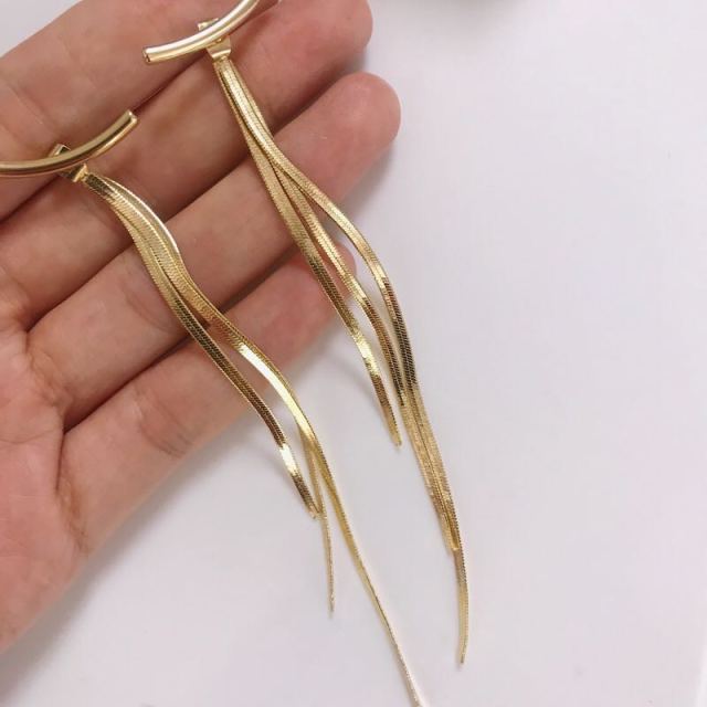 Glossy Arc Geometric Korean Earring Fashion Jewelry 2021 New