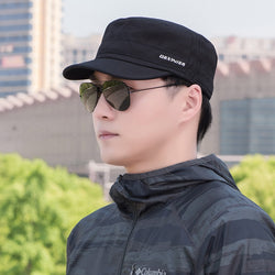 Hat Men's Handsome Armored Cap Outdoor Breathable Casual Flat Top Hats Female Riding Sunshade Duck Cap Spring Time Tide fashion